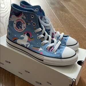 Kid’s Converse Blue Unicorn High-Tops